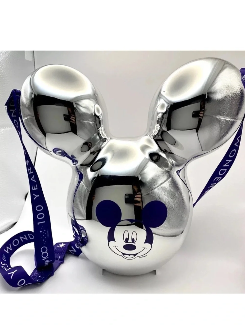 Disney 100th Anniversary Platinum Mickey Mouse Balloon Popcorn Bucket – Chrome